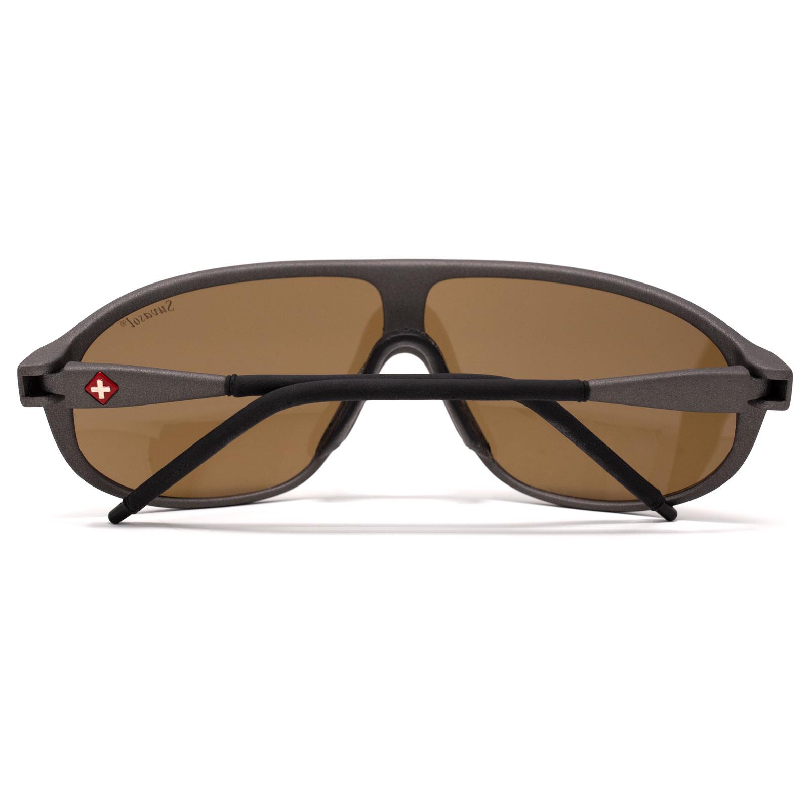 Original Schweizer Armee Suvasol Sonnenbrille Schwarz Mit Etui