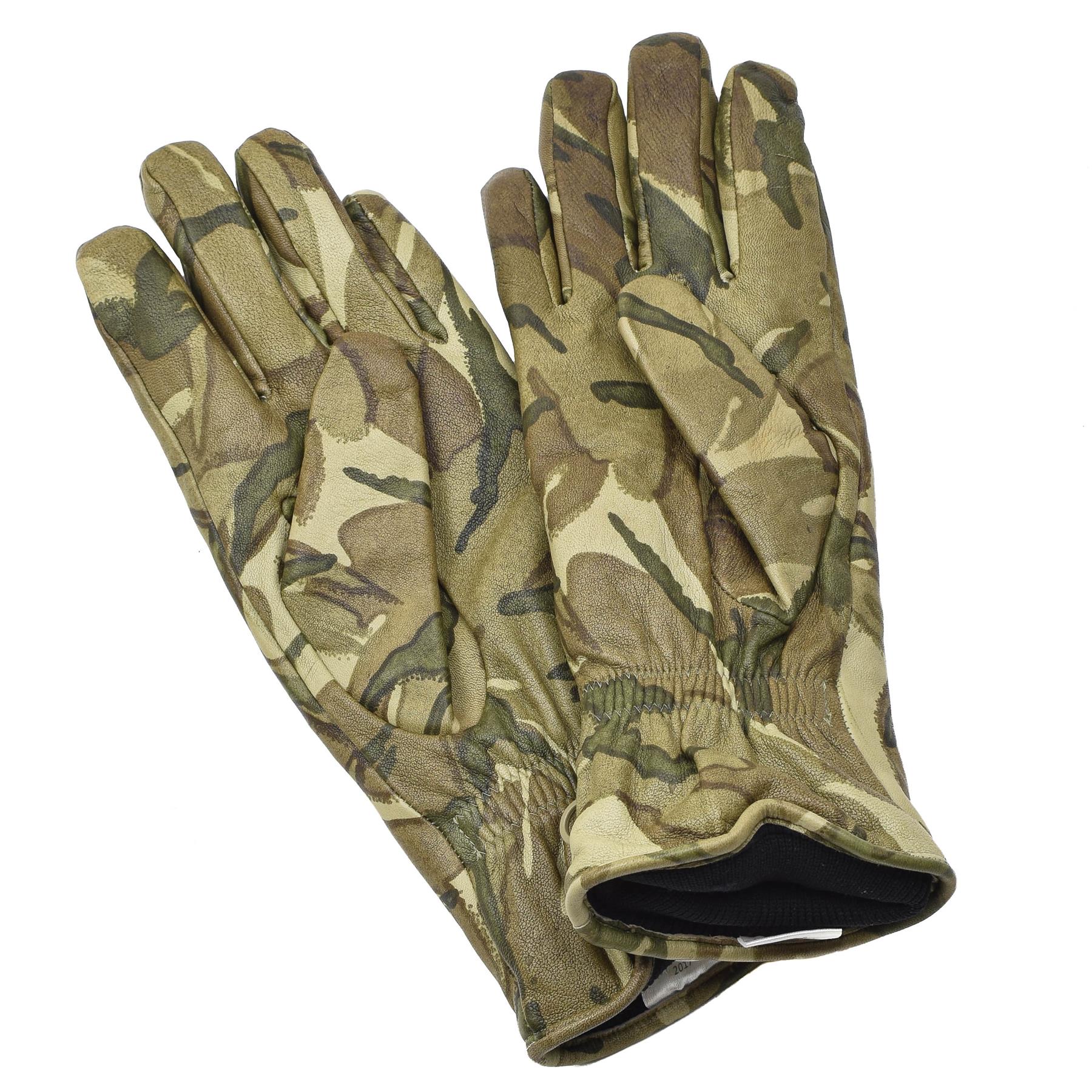 Original Britische Armee MK II Kampfhandschuhe Leder Warmfutter MTP Tarnung Thumbnail 1