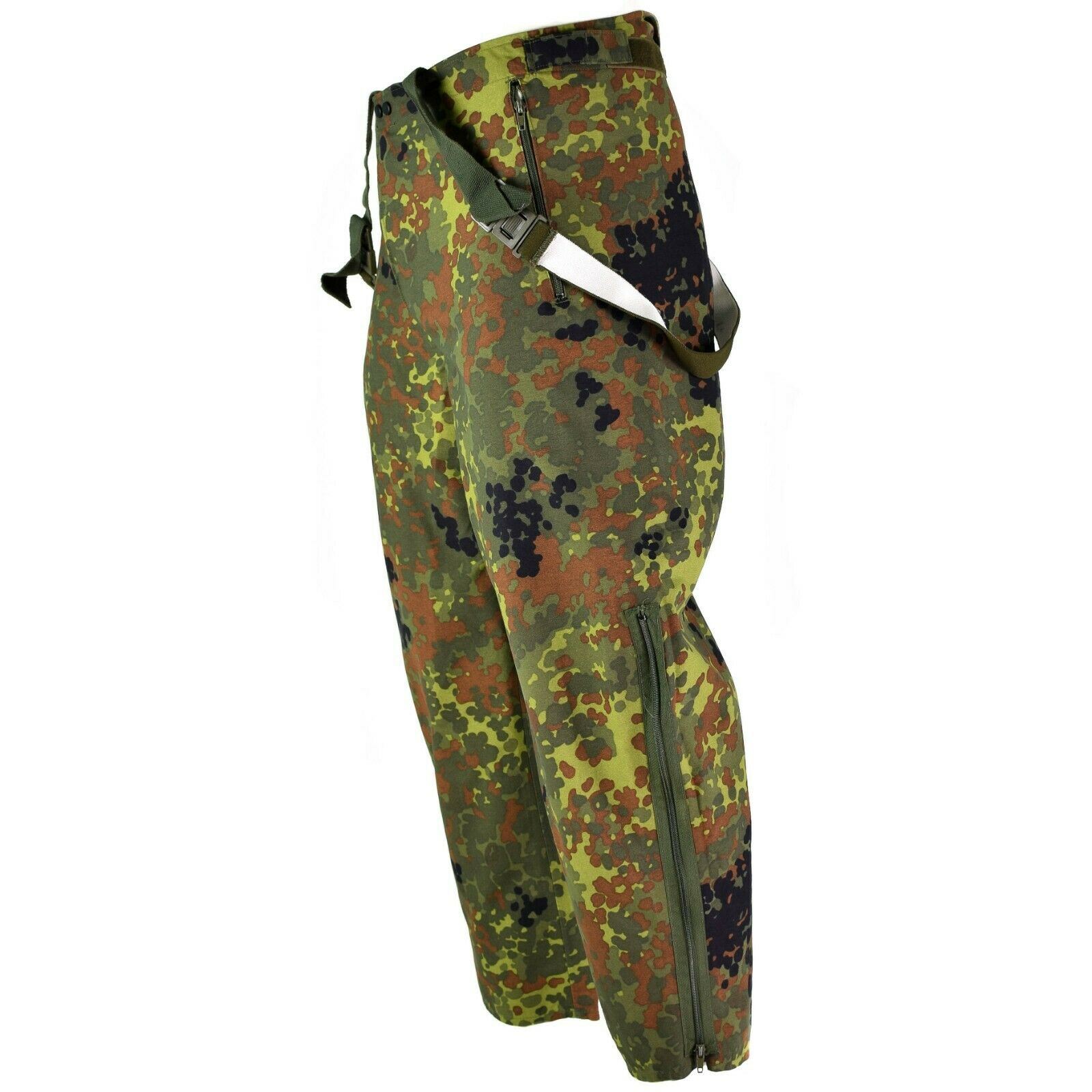 Original Bundeswehr Latzhose Gore-Tex Flecktarn Wasserdicht Atmungsaktiv Thumbnail 2