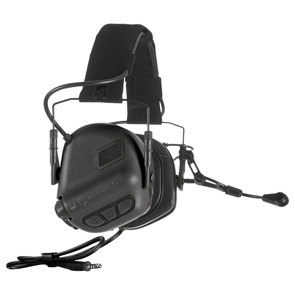 EARMOR M32X PLUS Elektronischer Gehörschutz ARC Helm Headset Schwarz Thumbnail 1