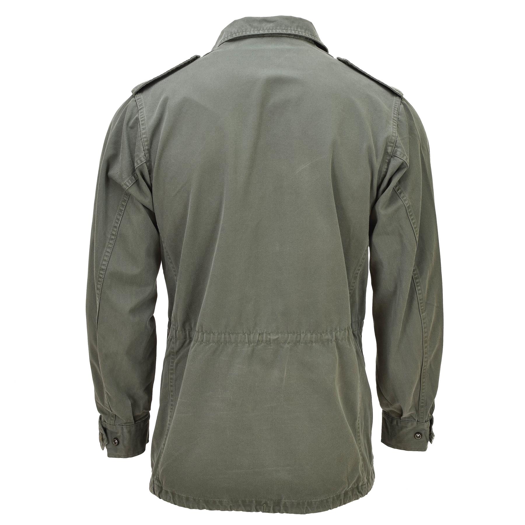Original French Military Classic Jacket Large Front Pockets Solid