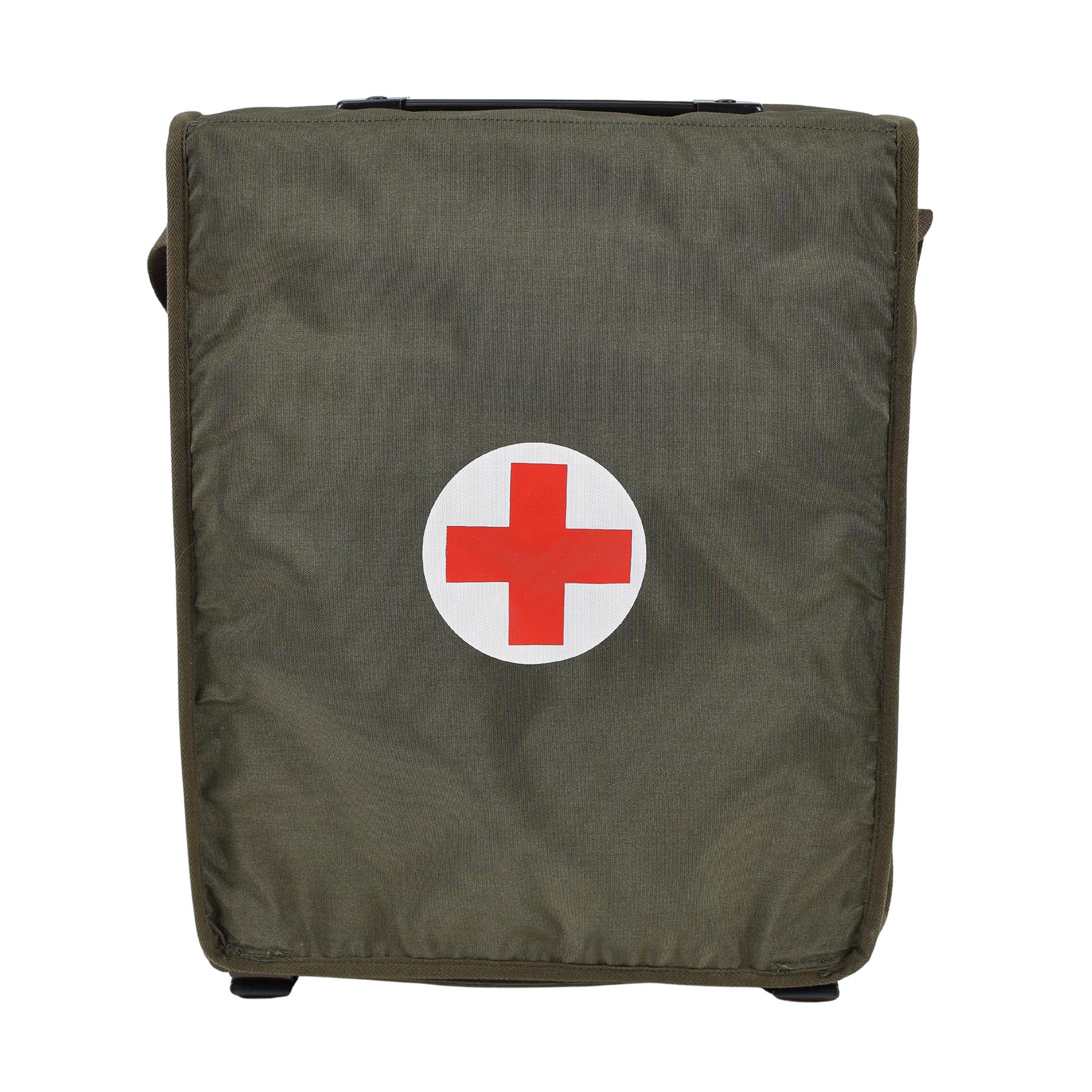 Originale Österreichische Armee Erste Hilfe Tasche Schulter Oliv Arzt Überleben Thumbnail 1