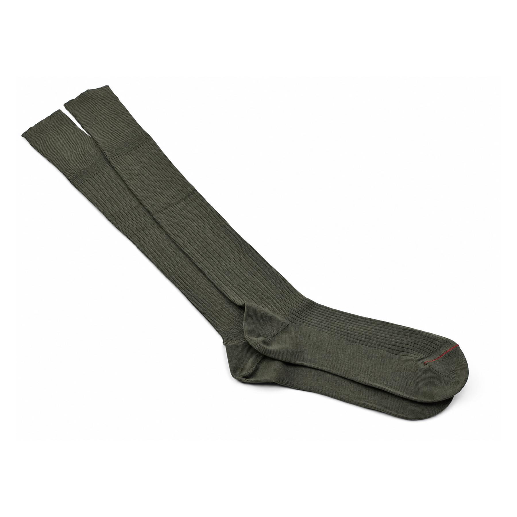 Original Französische Armee Kniestrümpfe Woll-Polyester-Mix Outdoor Oliv