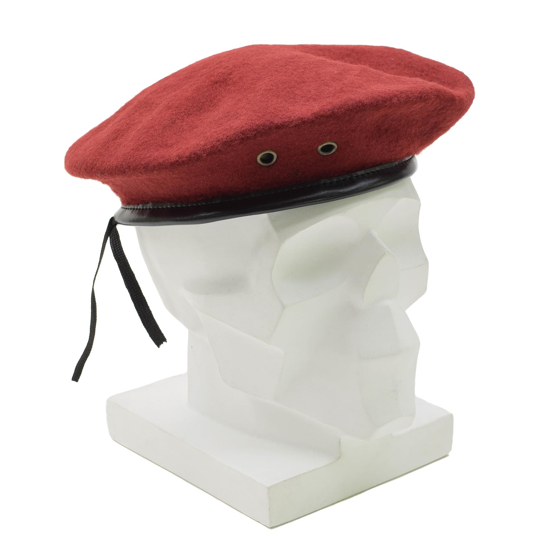 Original French Military red beret hat man force army wool  display picture 2