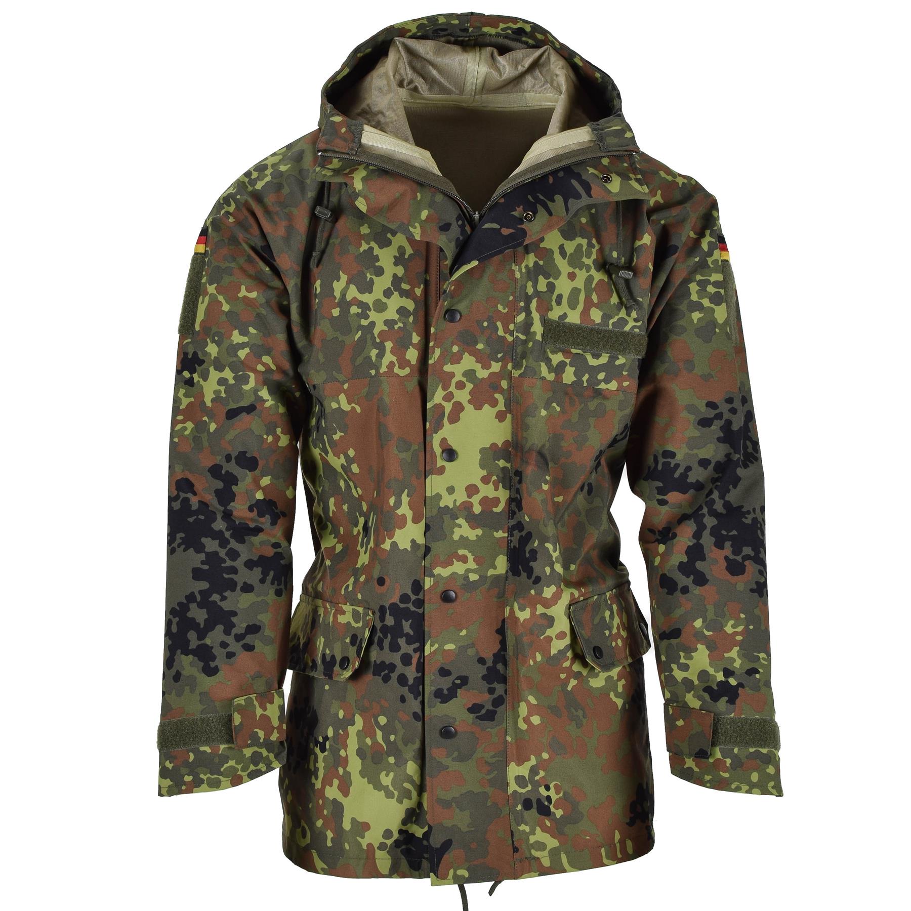 Mil-Tec Bundeswehr Regenjacke Feldjacke Wasserdicht GoreTex Flecktarn Camo