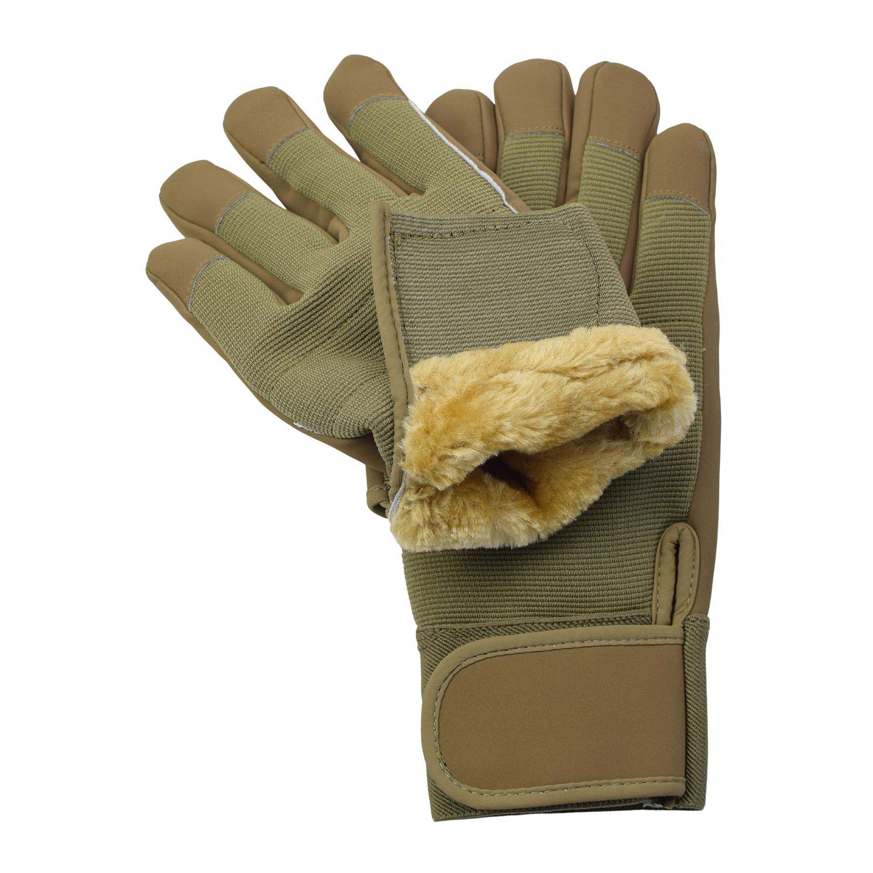 Original Dänische Armee Taktische Handschuhe Winter Gefüttert Sand Thumbnail 1