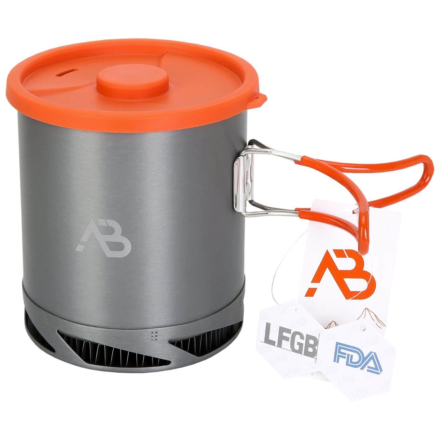 A.Blochl AB X6 1L Topf Camping Hiking Trekking Aluminium Schnellheizend Grau