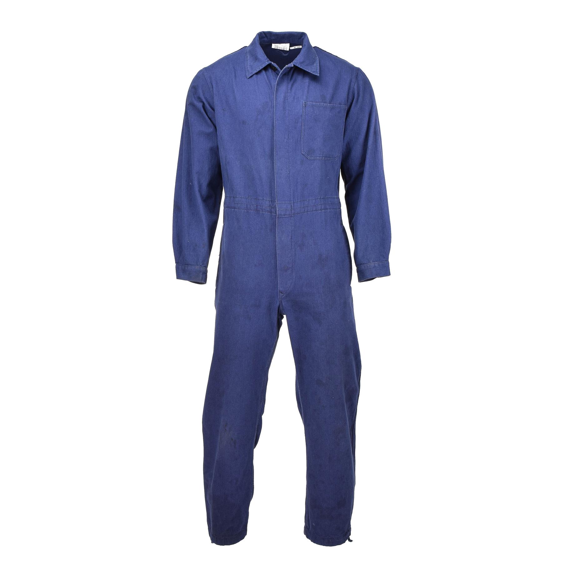 パンツ ANGLAN Backsatin Work Wide Overall Navy Genuine Germany Military coverall work uniform army blue jumpsuit