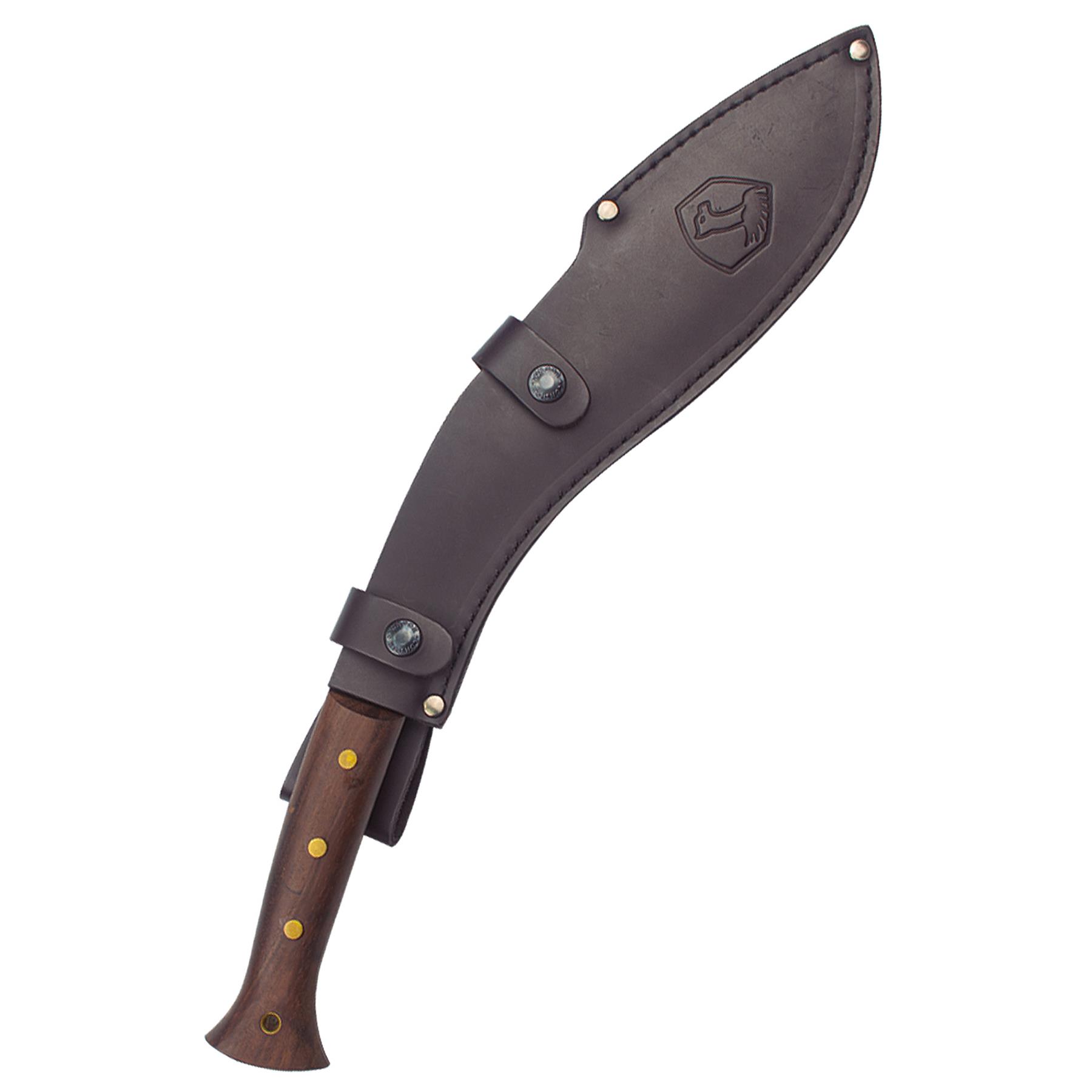 Condor King Kukri Machete Carbonstahl Walnussholzgriff Lederscheide Natur Thumbnail 1
