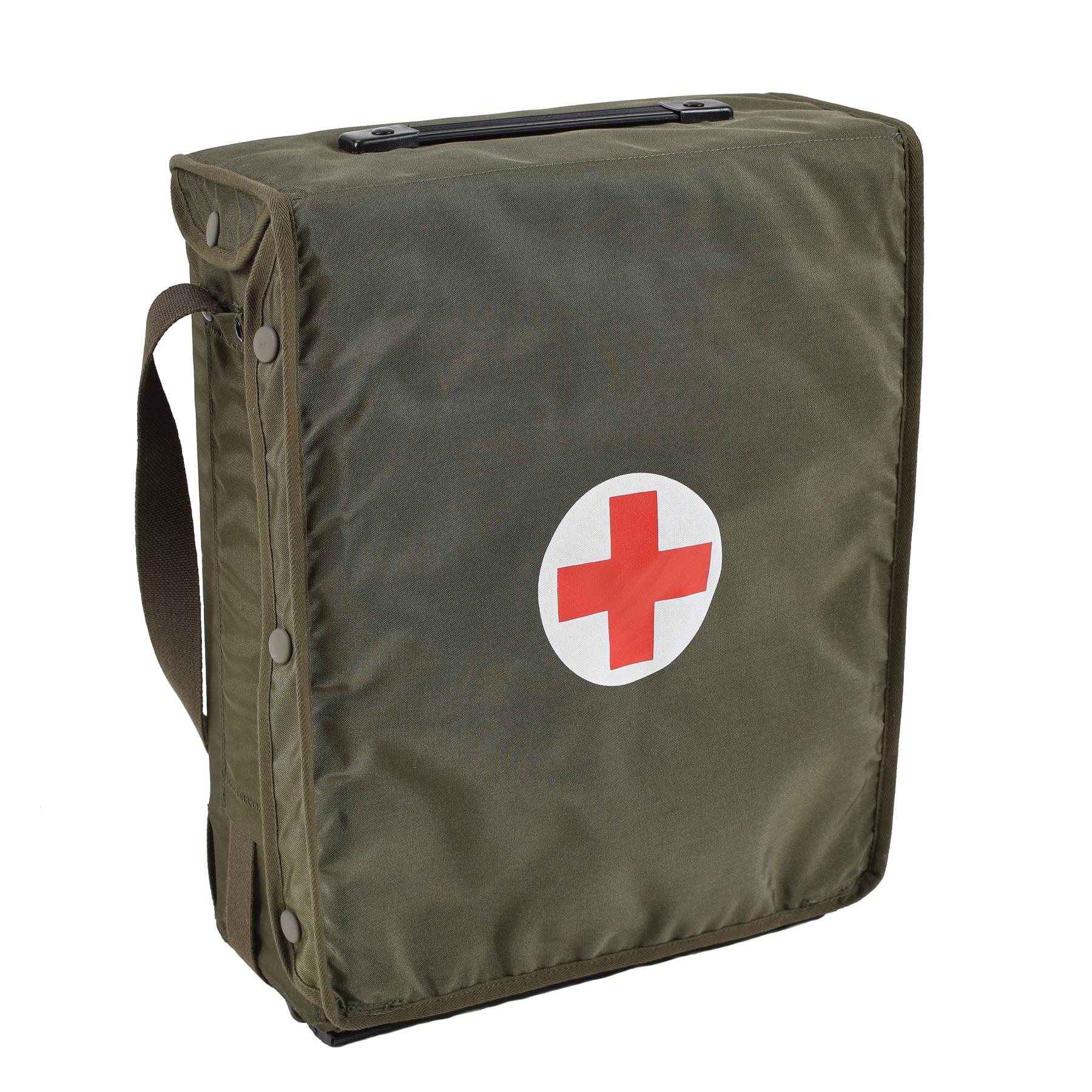 Originale Österreichische Armee Erste Hilfe Tasche Schulter Oliv Arzt Überleben Thumbnail 2