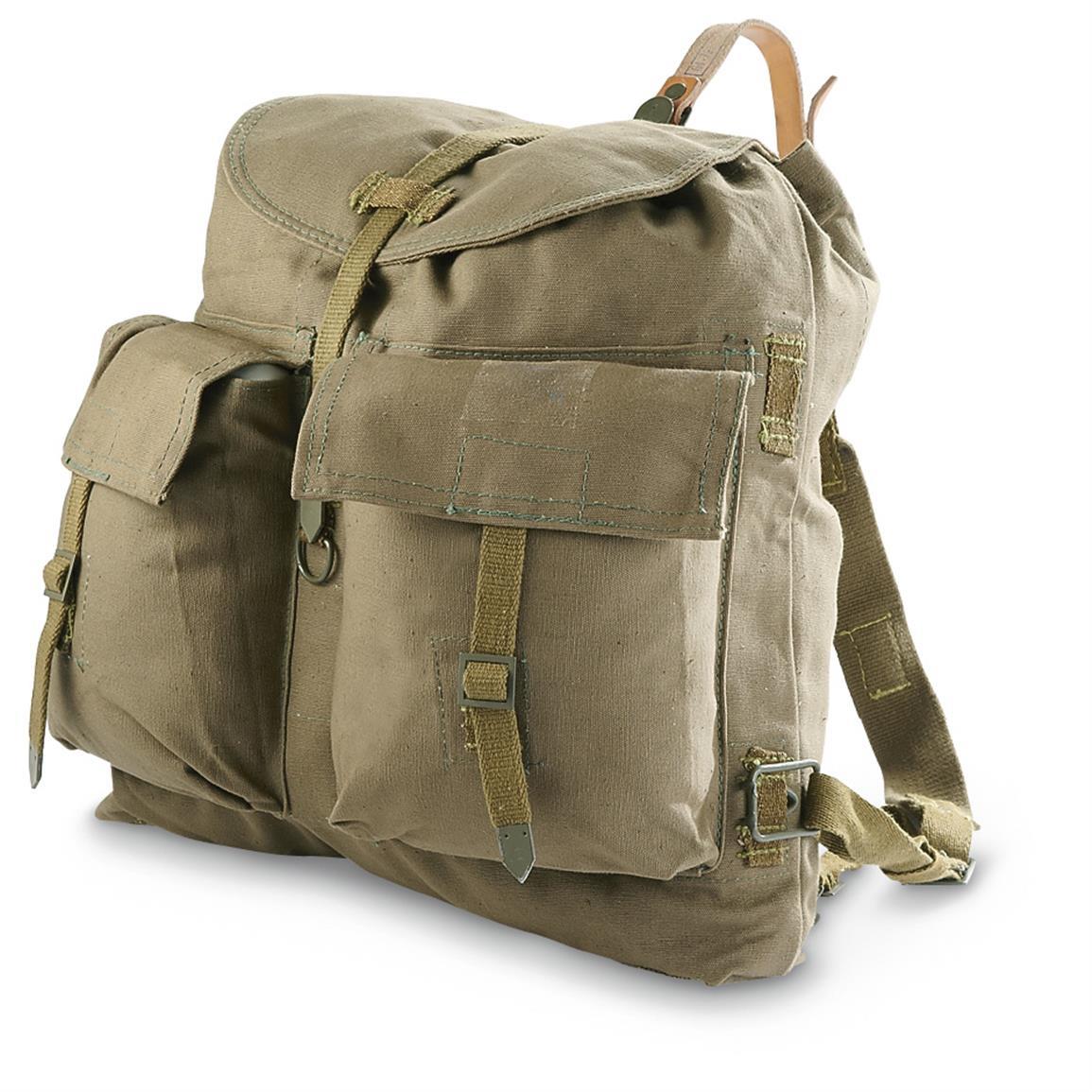 バッグ BG VINTAGE MILITARY BAG Original Czech army vintage rucksack with Y straps suspenders M60