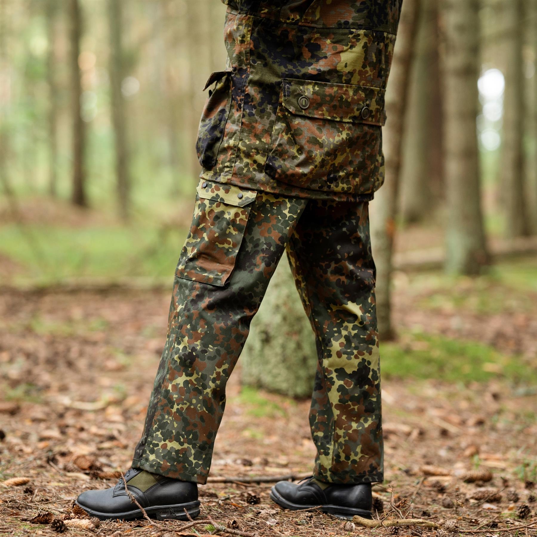 German Military style field cargo pants flecktarn camo combat army ACU  trousers | eBay