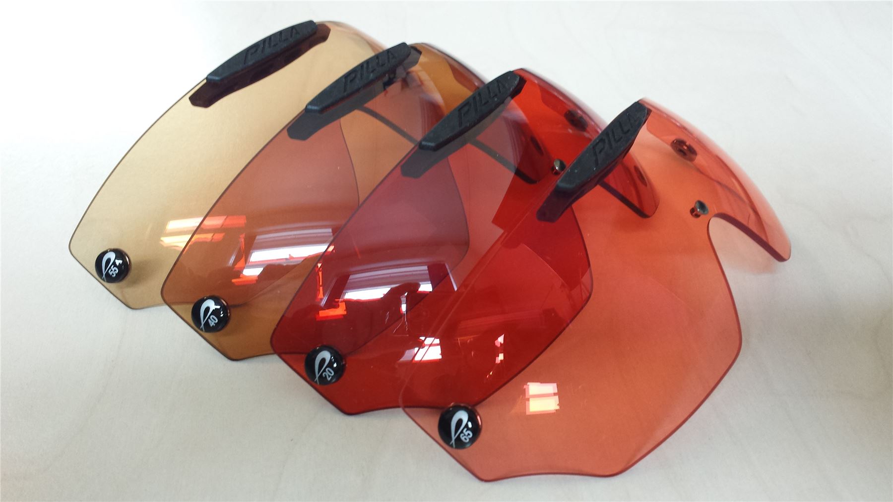 PILLA OUTLAW Shooting Glasses 4 Lens Set 20, 40, 55, 65 Plus Case