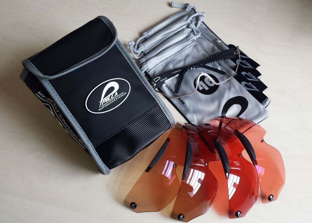 PILLA OUTLAW Shooting Glasses 4 Lens Set 20, 40, 55, 65 Plus Case