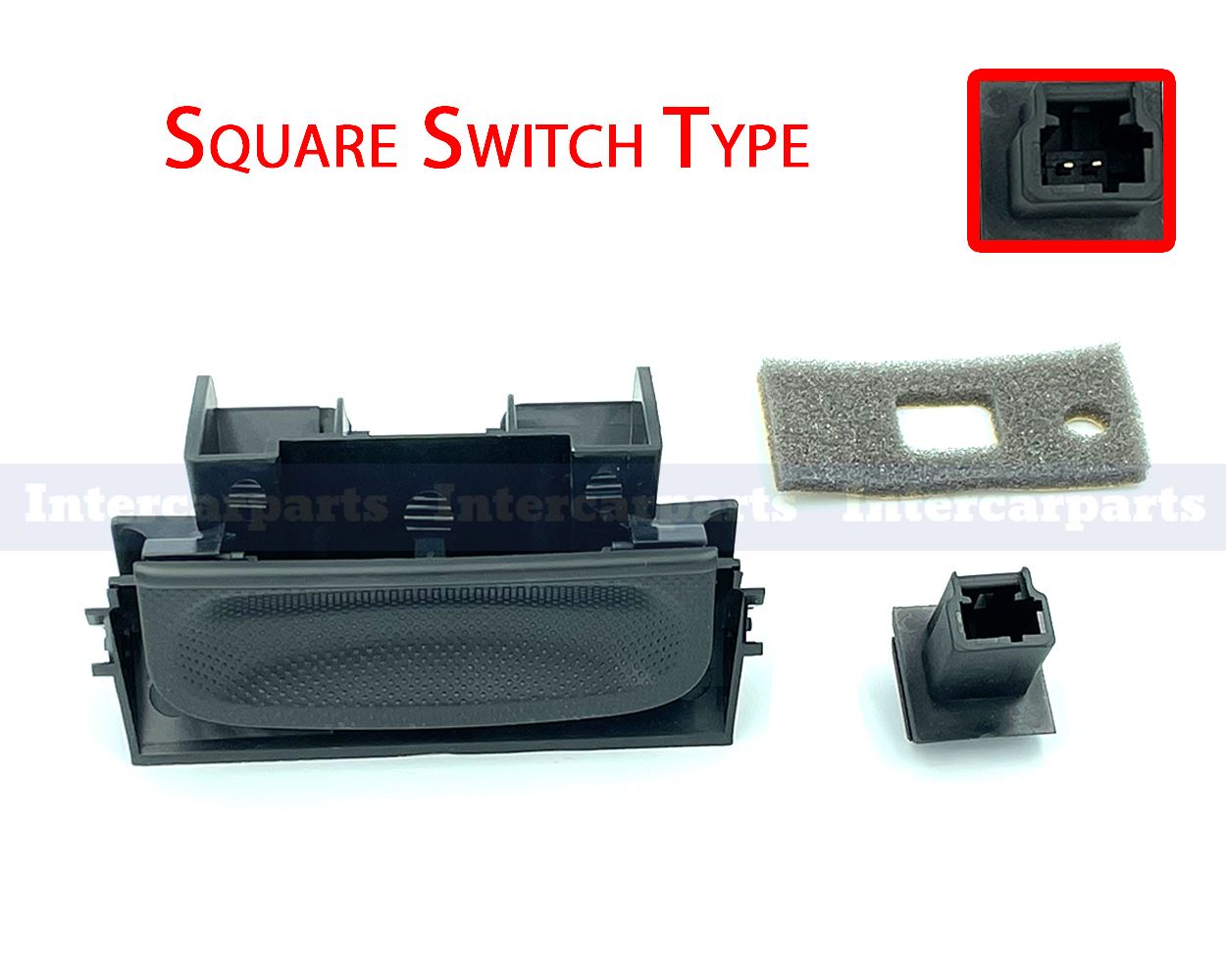 Tailgate Boot Handle with Square Micro Switch for Citroen C4