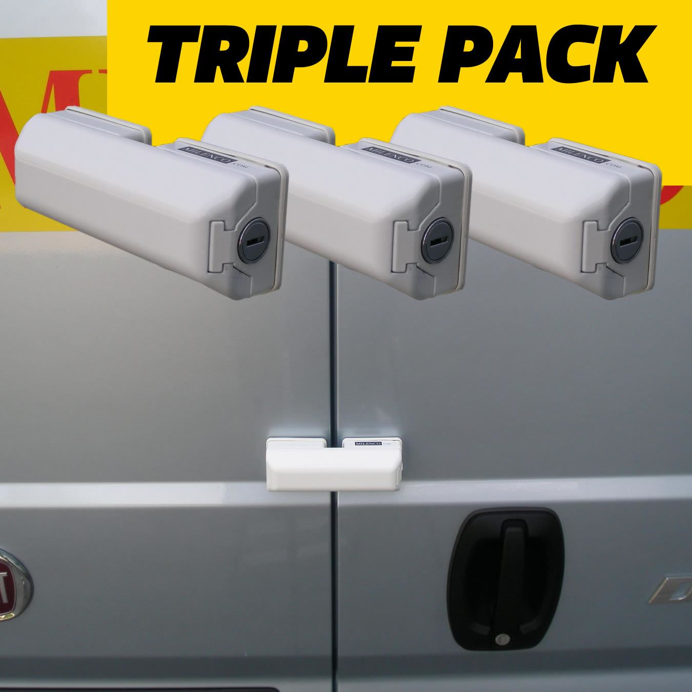 Van Door Lock/Motorhome Door Lock (Triplepack) For Side Sliding Door