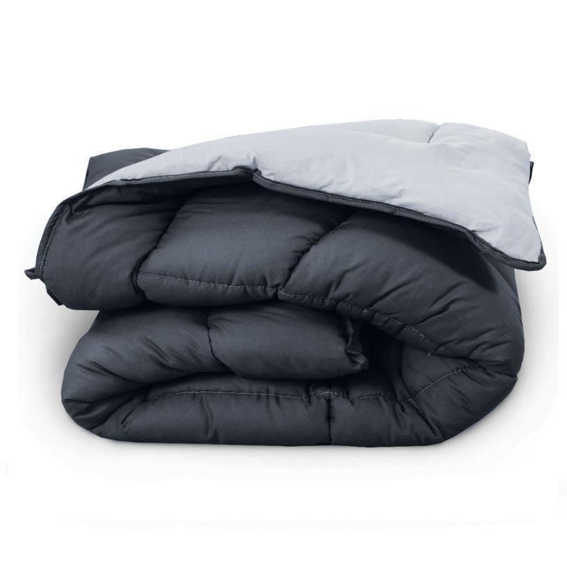 13.5 tog Box Stitched Reversible Coverless Polycotton Duvet Single