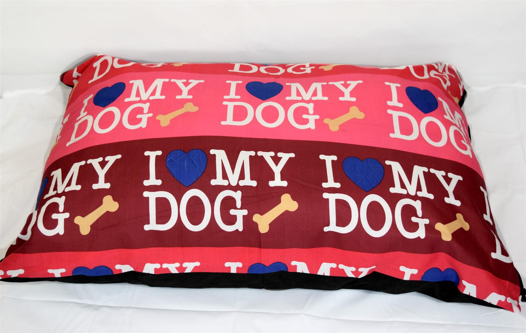 LARGE DOG BED REMOVABLE ZIPPED COVER WASHABLE PET BED CUSHION & COVER