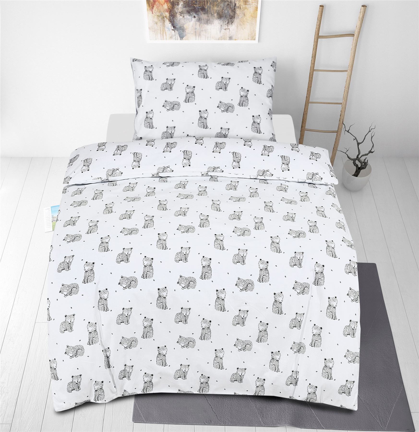 Juego de 2 fundas nórdicas y funda de almohada para cuna bebé junior 120 x 150 cm - Imagen 33 de 38