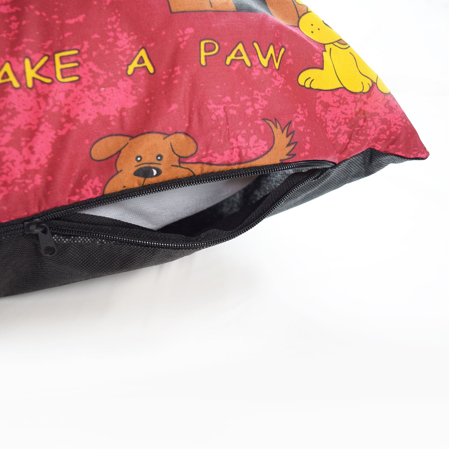 LARGE DOG BED REMOVABLE ZIPPED COVER WASHABLE PET BED CUSHION & COVER