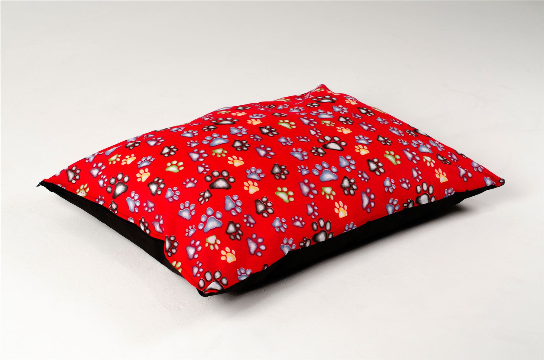 LARGE DOG BED REMOVABLE ZIPPED COVER WASHABLE PET BED CUSHION & COVER