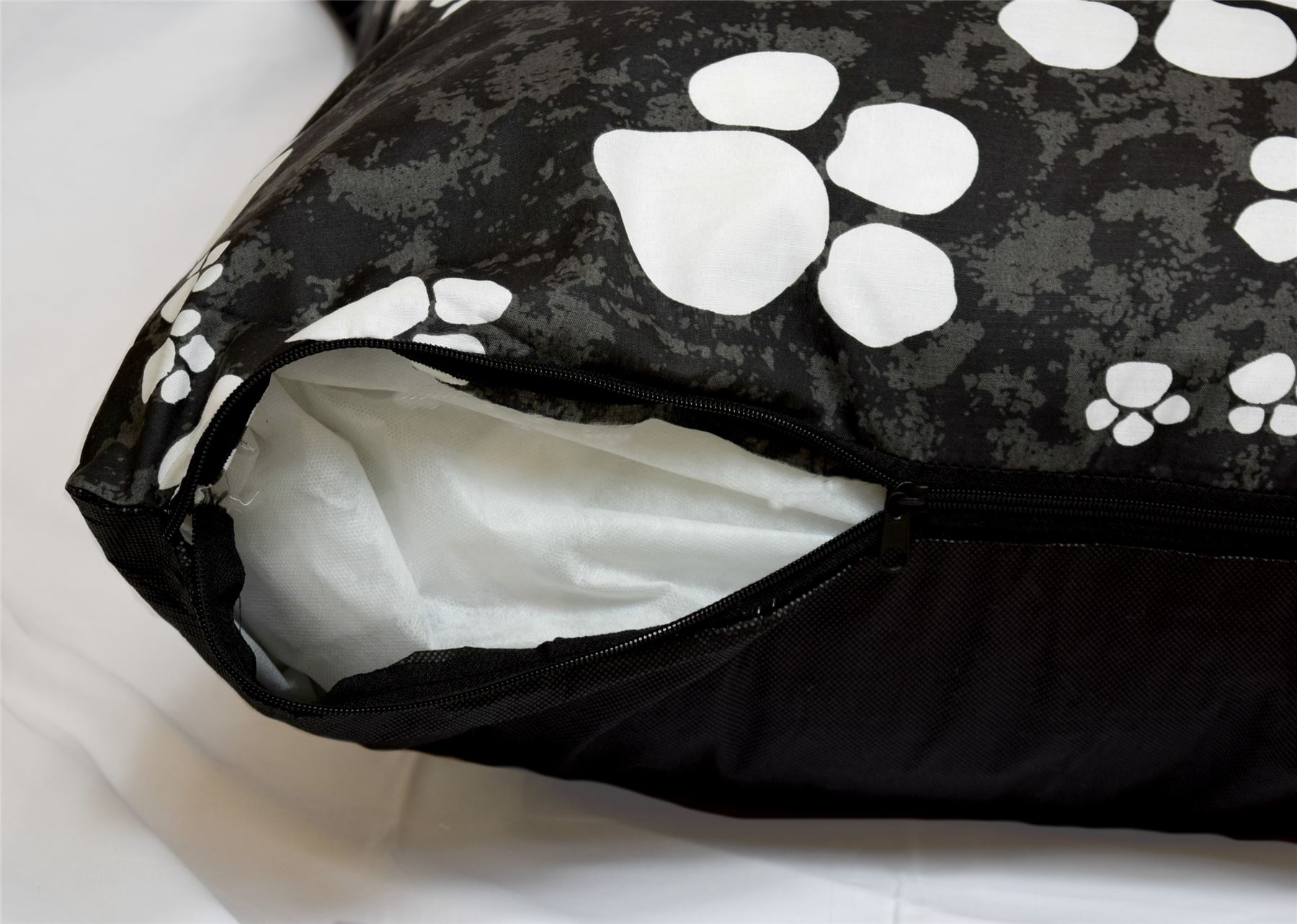 LARGE DOG BED REMOVABLE ZIPPED COVER WASHABLE PET BED CUSHION & COVER