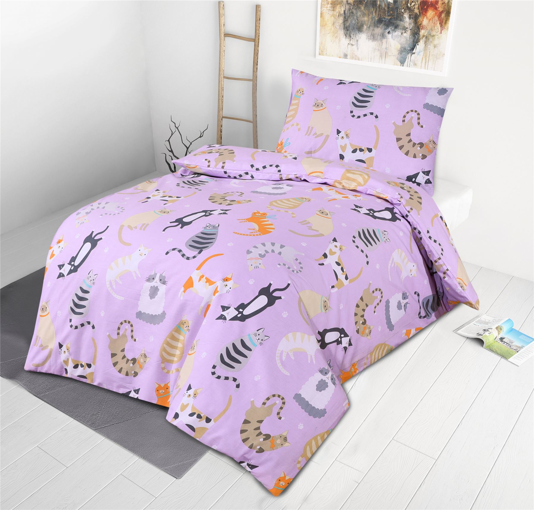 Juego de 2 fundas nórdicas y funda de almohada para cuna bebé junior 120 x 150 cm - Imagen 13 de 38