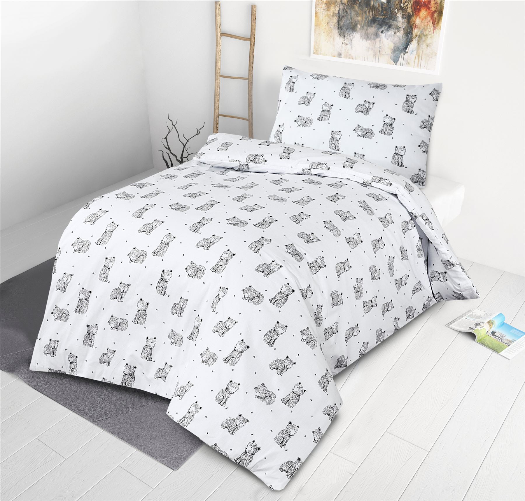 Juego de 2 fundas nórdicas y funda de almohada para cuna bebé junior 120 x 150 cm - Imagen 34 de 38