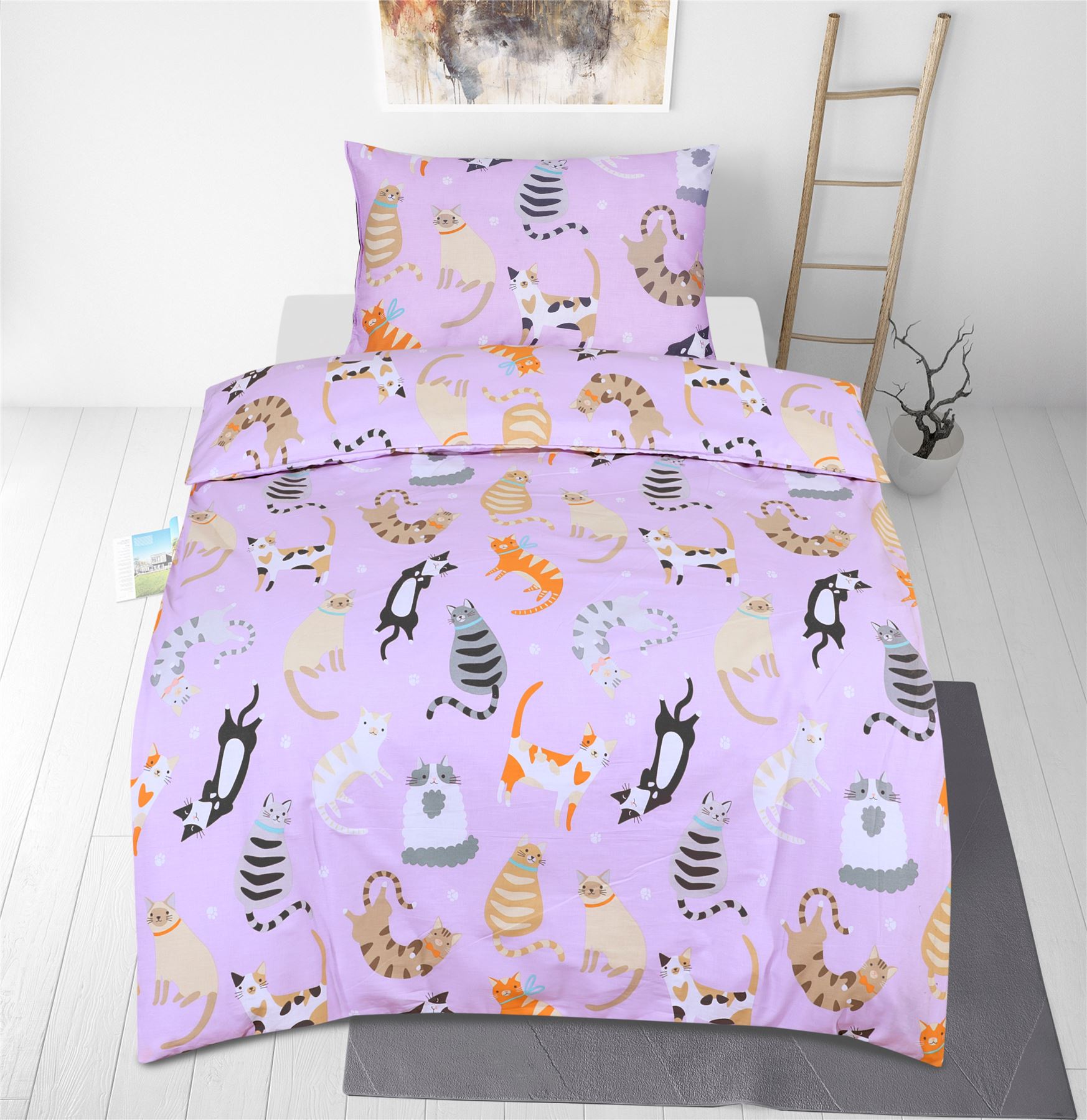Juego de 2 fundas nórdicas y funda de almohada para cuna bebé junior 120 x 150 cm - Imagen 14 de 38
