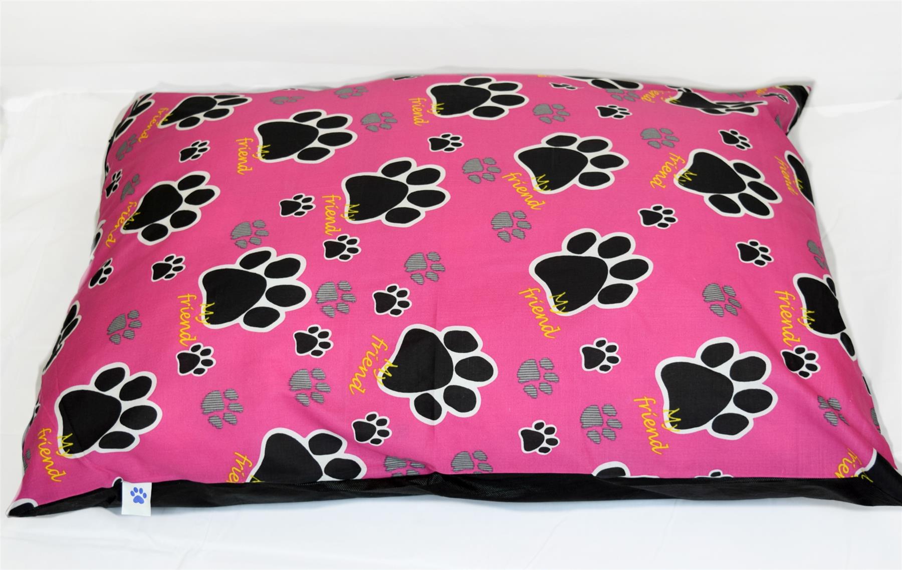 LARGE DOG BED REMOVABLE ZIPPED COVER WASHABLE PET BED CUSHION & COVER