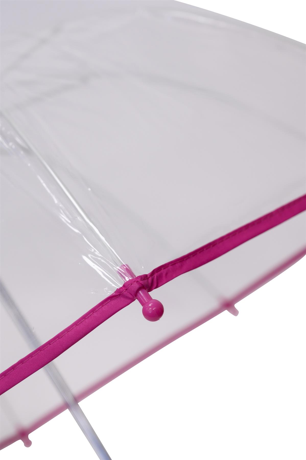 Kids Transparent Dome Umbrella Childrens PVC Clear Brolly - Picture 9 of 21