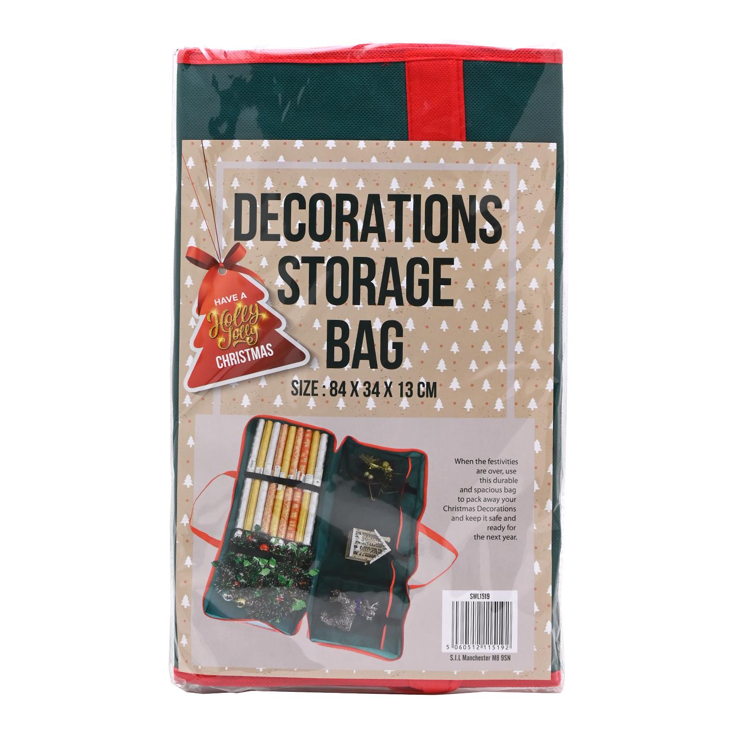 Christmas Tree & Wrapping Paper Decoration Xmas Storage Bag Fabric Organise - Picture 11 of 11