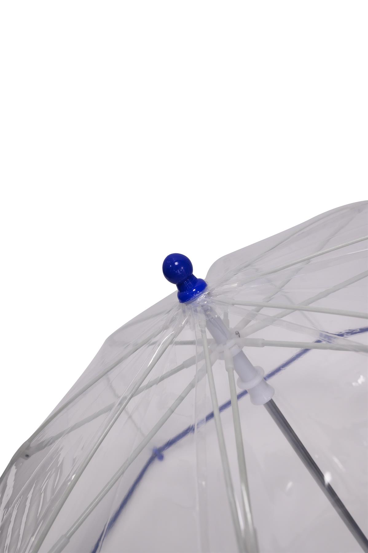 Kids Transparent Dome Umbrella Childrens PVC Clear Brolly - Picture 5 of 21