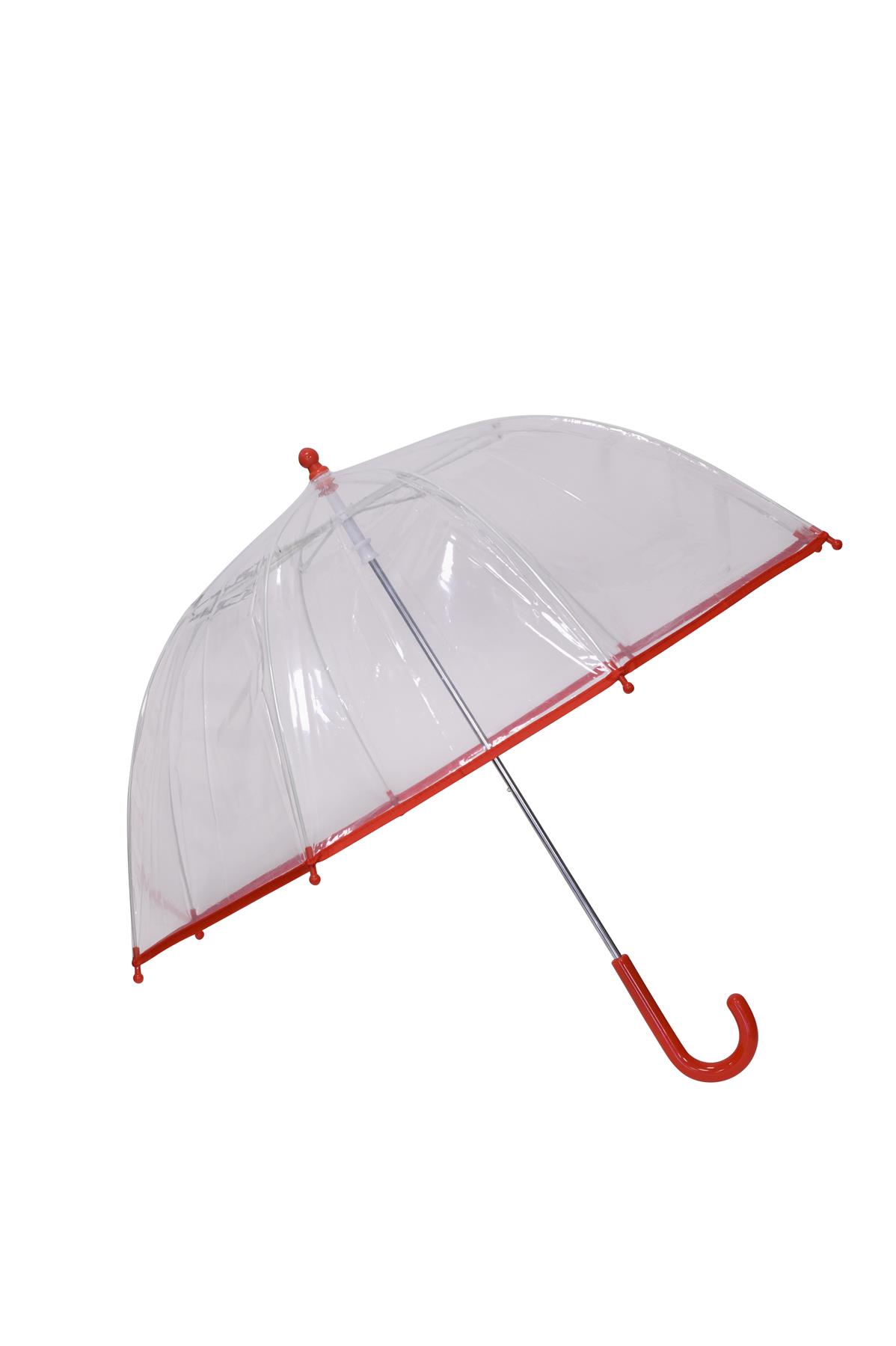 Kids Transparent Dome Umbrella Childrens PVC Clear Brolly - Picture 17 of 21