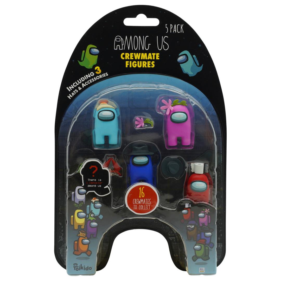 Official & Fully Licensed Among us Crewmate Action figures 5 Pack New