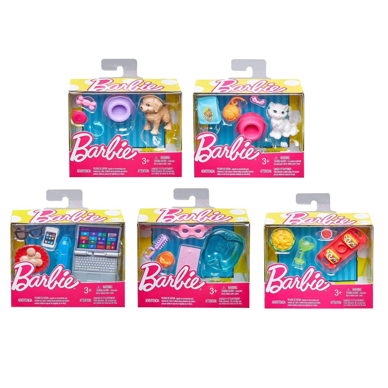 Mattel Barbie Small Accessory 5 Pack eBay