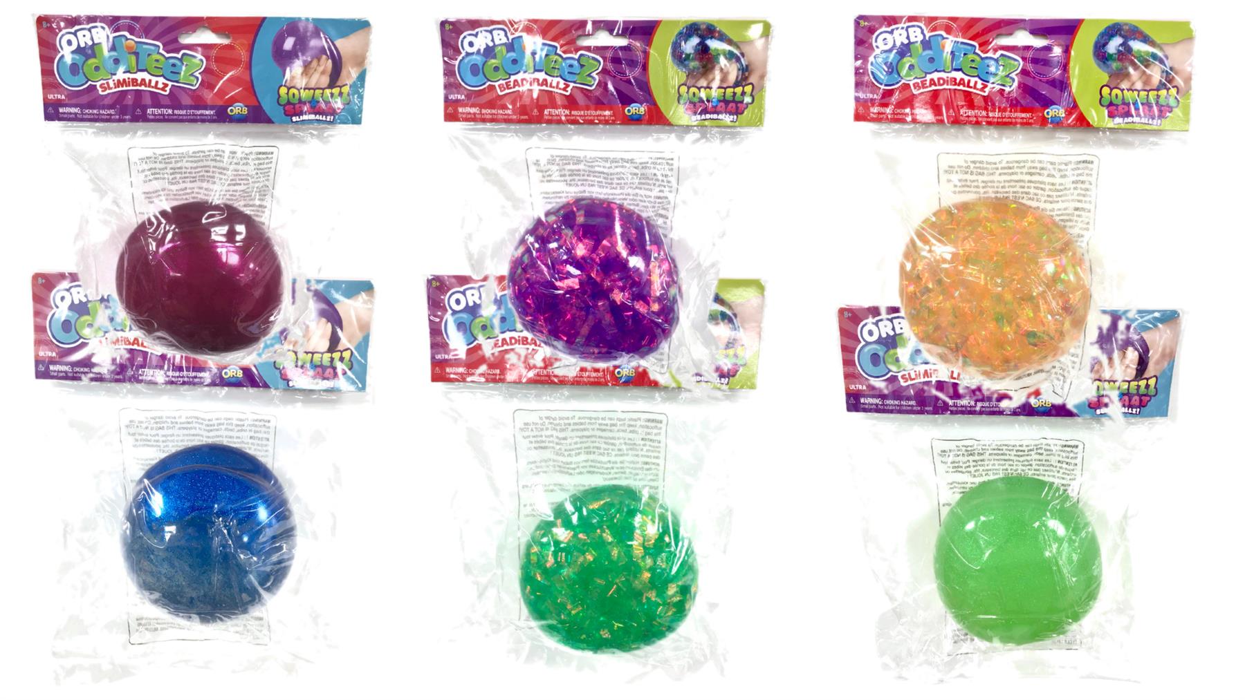 Odditeez Beadiballz Ultra Squishy Stress Ball Collection NEW - 6
