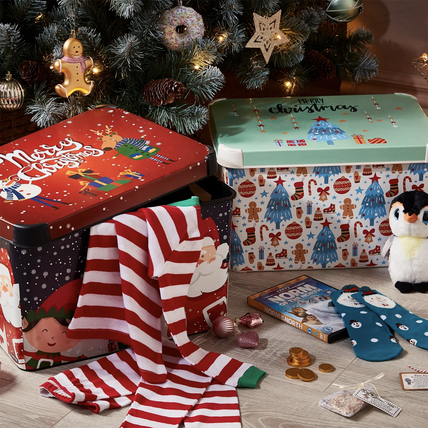 Curver Merry Christmas Storage Boxes 22L Storage with IML Print Design - Picture 10 of 15