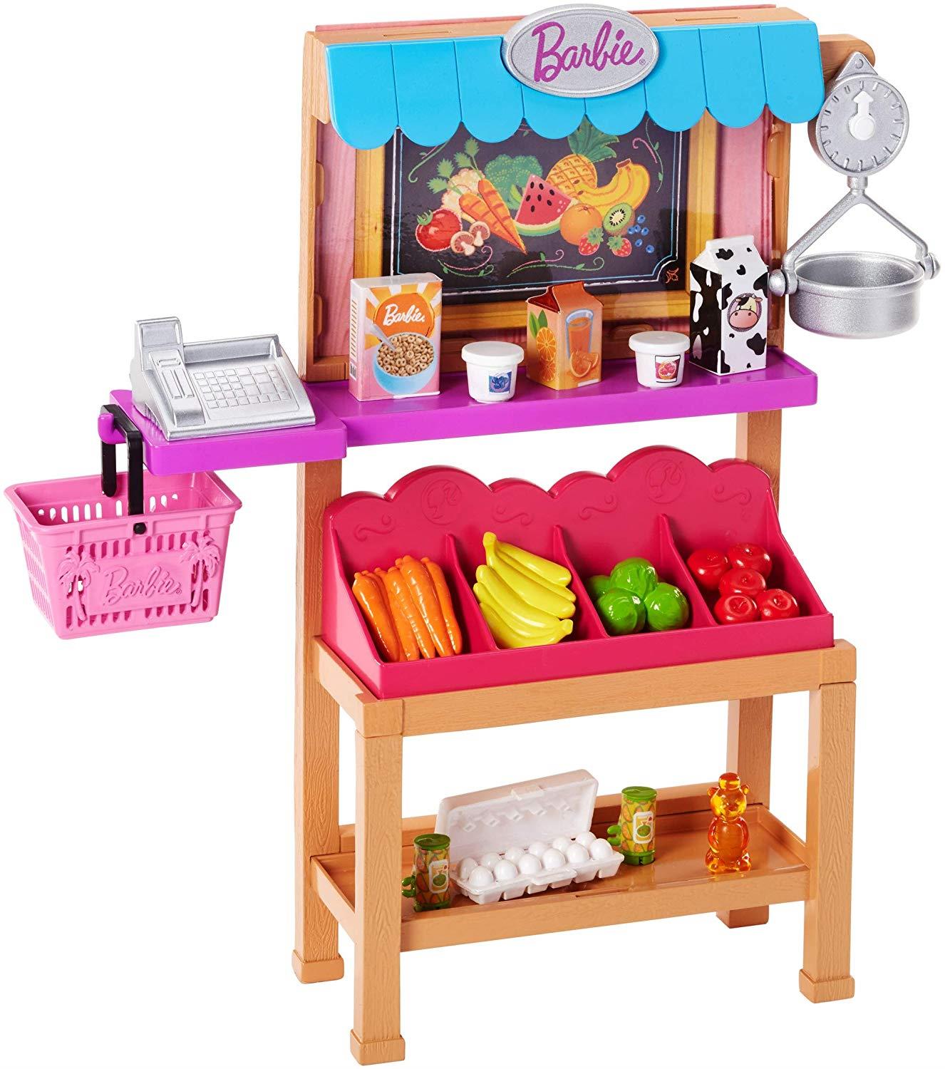 barbie grocery stand