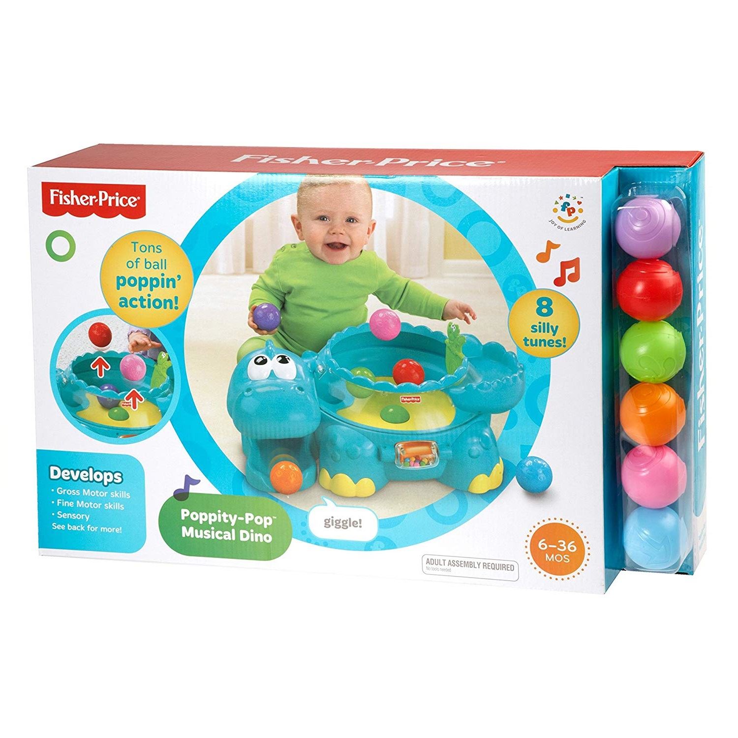 New Fisher Price Go Baby Go Poppity-Pop Musical Dino Replacement Balls