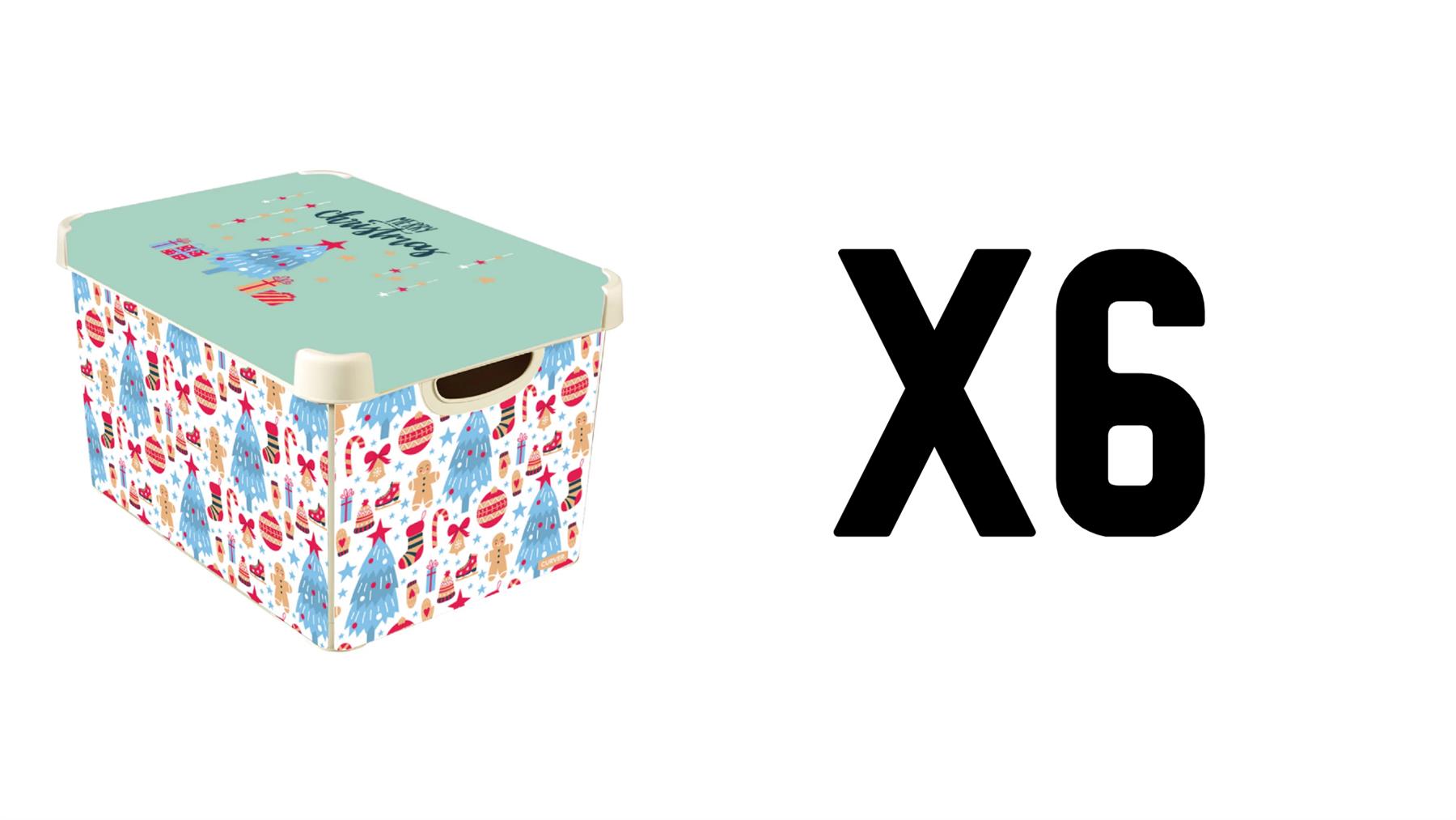 Curver Merry Christmas Storage Boxes 22L Storage with IML Print Design - Picture 8 of 15