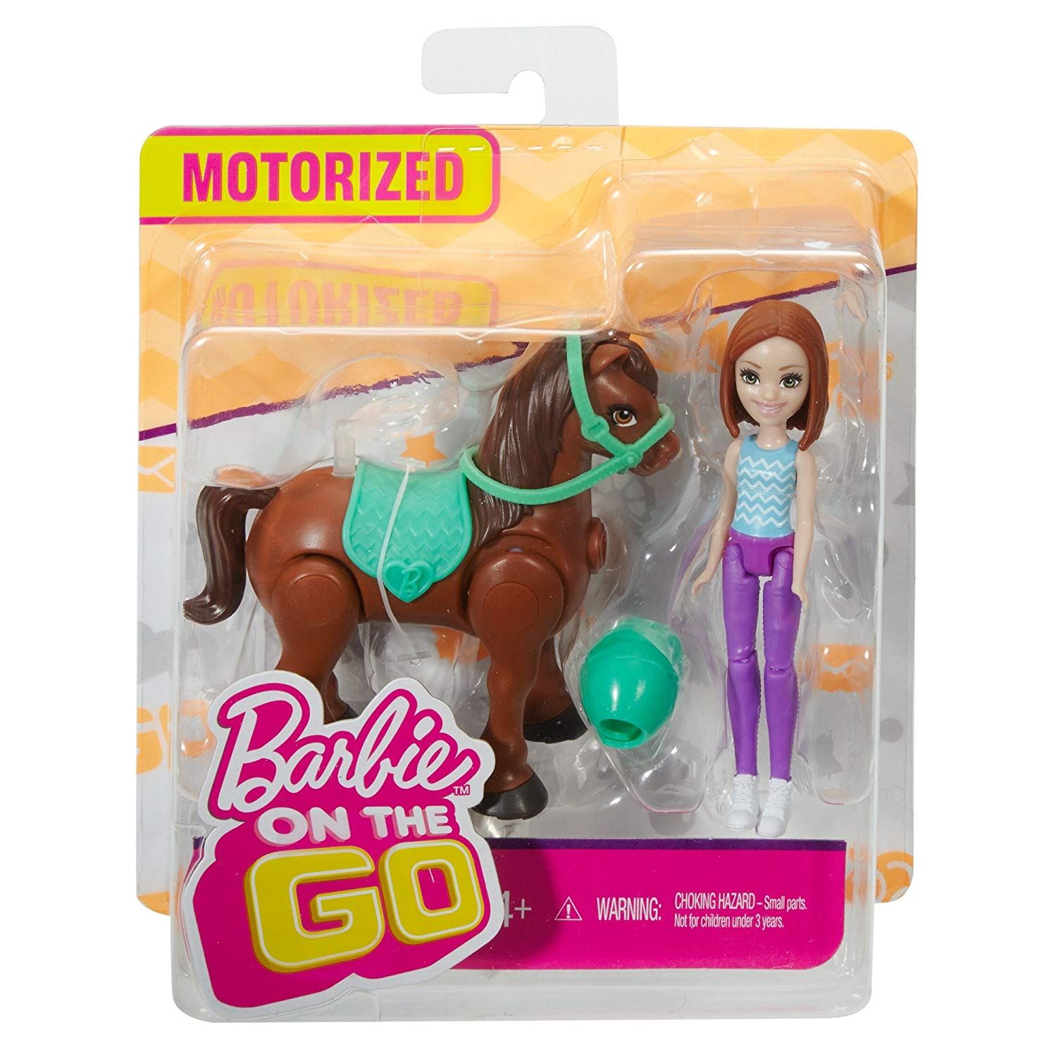 Mattel Barbie on the Go Bruna Figure /& Pony