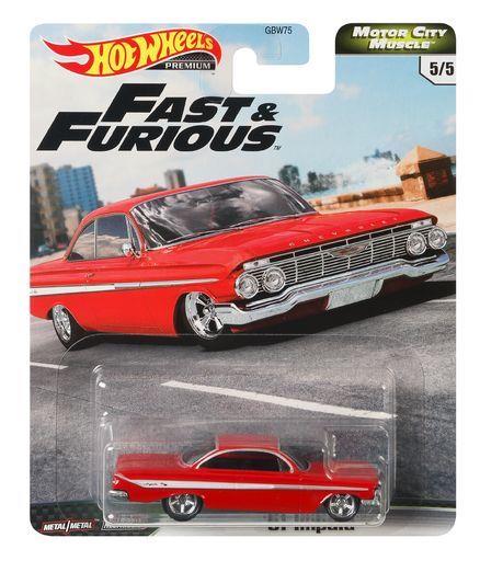 Hot Wheels Premium Fast & Furious Motor City Muscle Set of 5