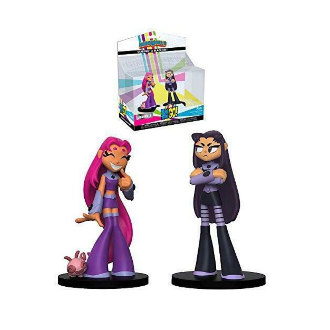 Funko Hero World 2 Pack Teen Titans Go Blackfire & Starfire Vinyl Action  Figures | eBay