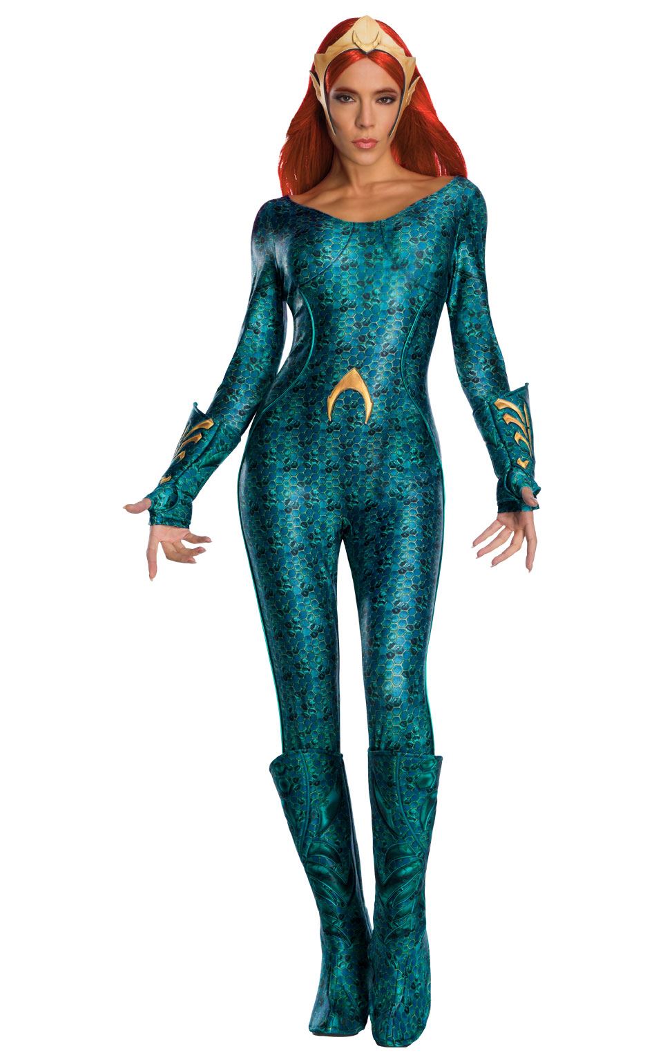 Mera Deluxe Womens Costume Ladies Fancy Dress Outfit Marvel DC comics Dressup