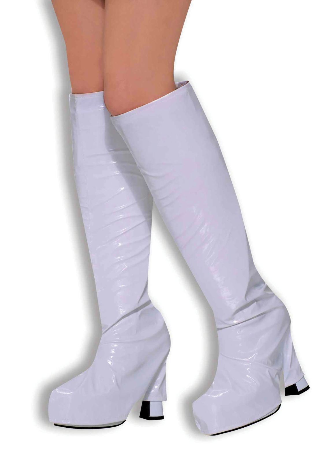 SALE! 60s 70s White Go Go Boot Tops Ladies Fancy Dress Costume Party