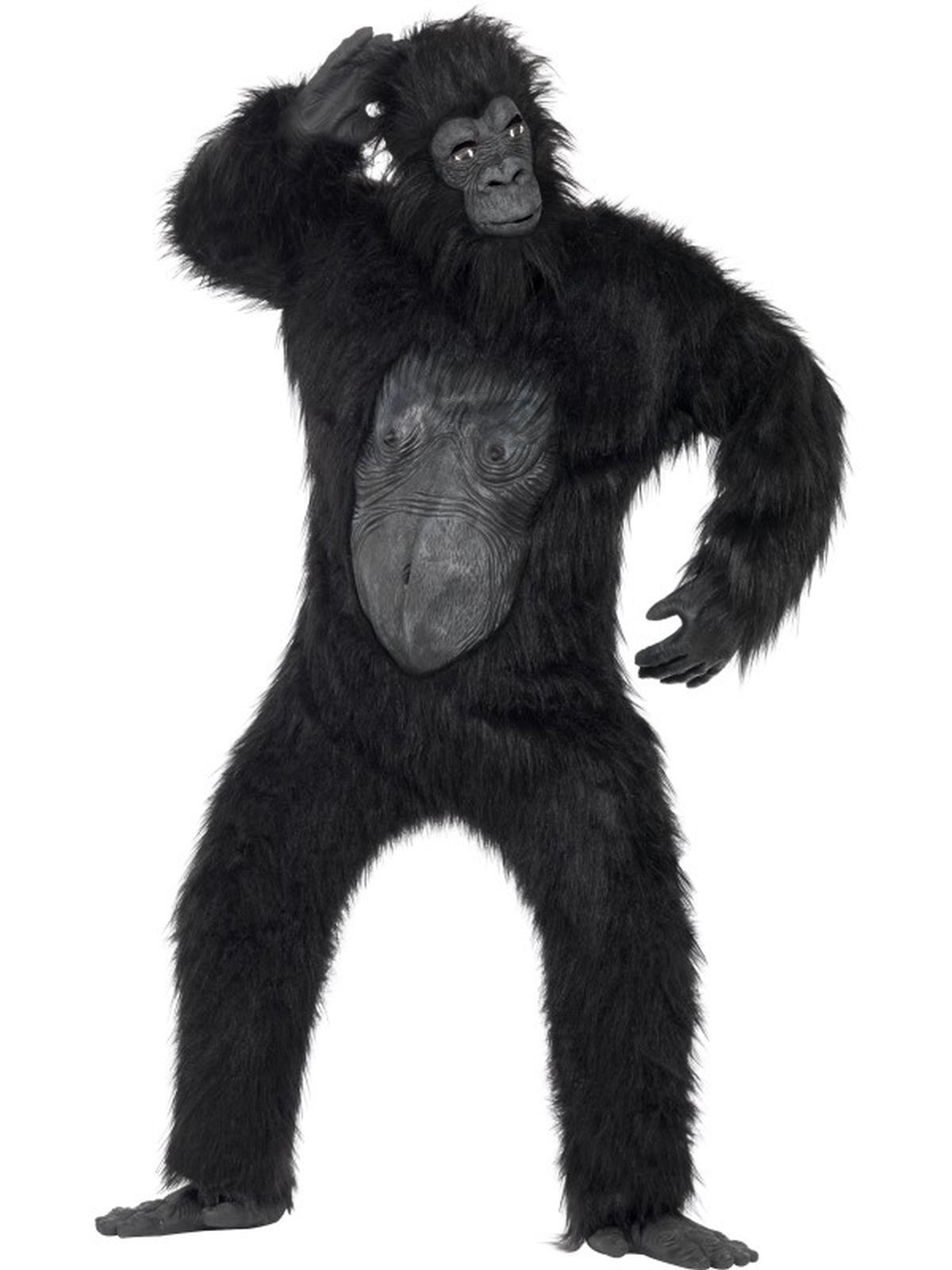 Gorilla / King Kong Animal Mascot Fancy Dress Costume Outfit Adult