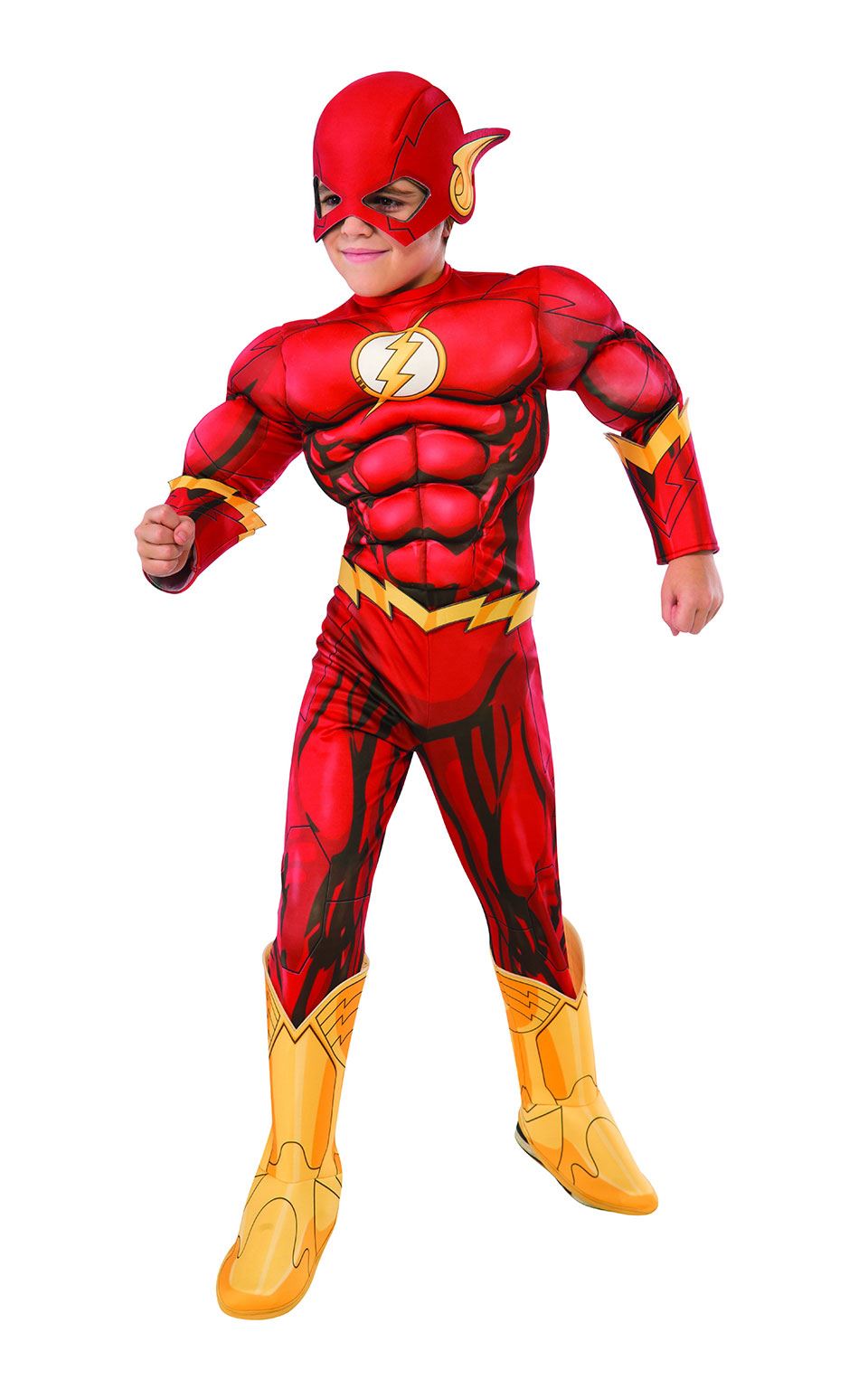 Boys Flash Costume Kids Marvel DC Comics Superhero Fancy Dress Outfit Licensed