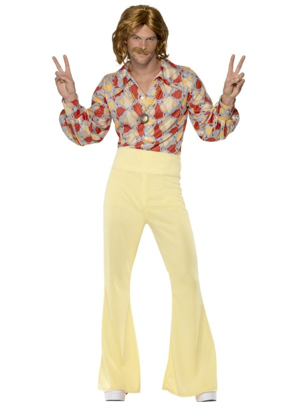 1960s 1970s Groovy Hippy hippie Mens Fancy Dress Stag Party Costume Outfit