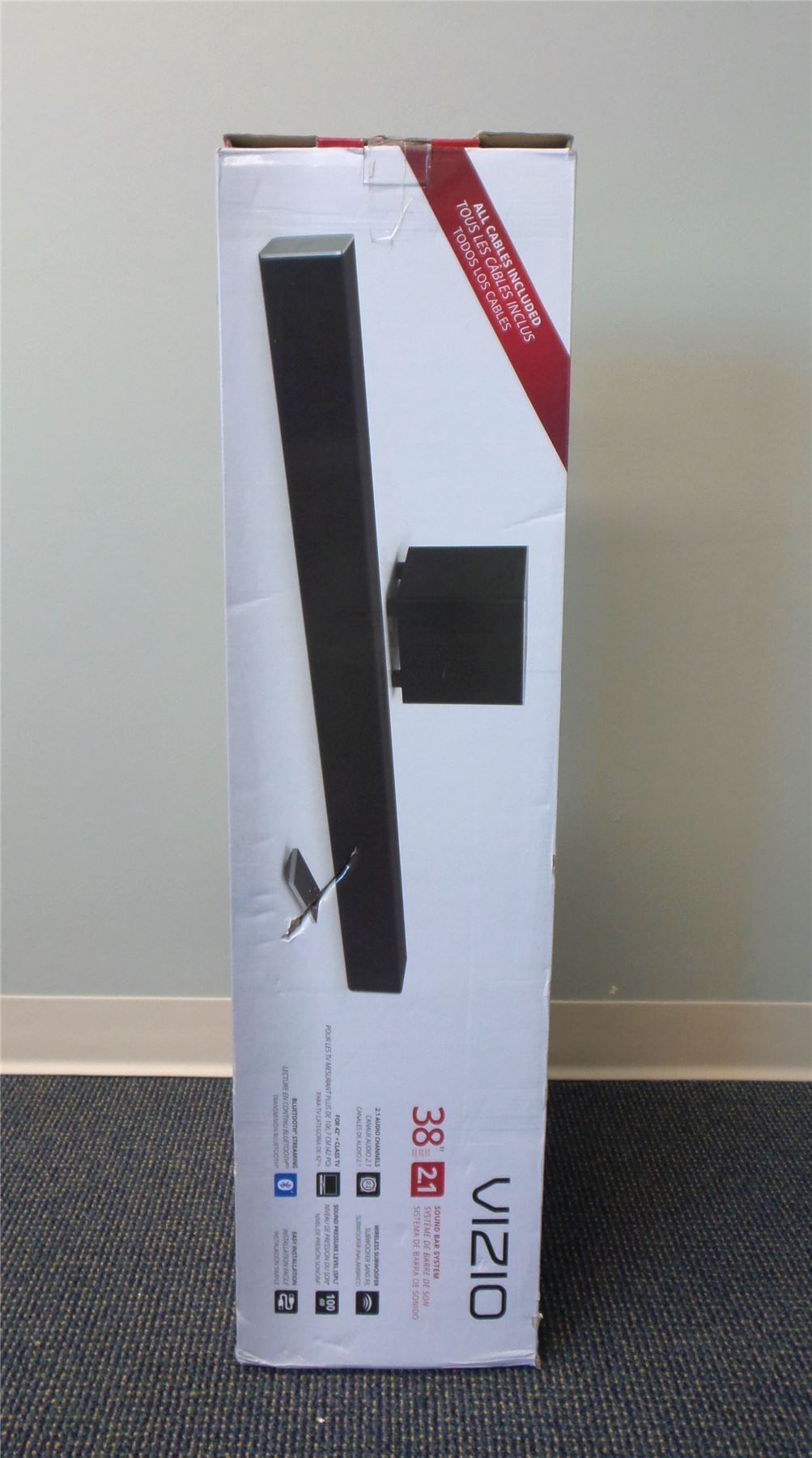 VIZIO SB3821-C6 38 Inch 2.1 Sound Bar Wireless Bluetooth Speaker System